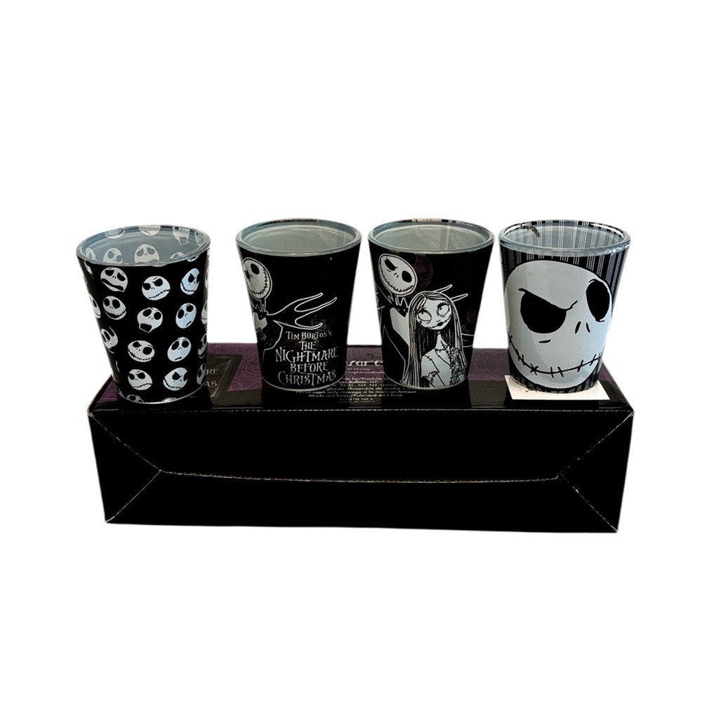 Nightmare Before Christmas set of 4 shot glasses with box.